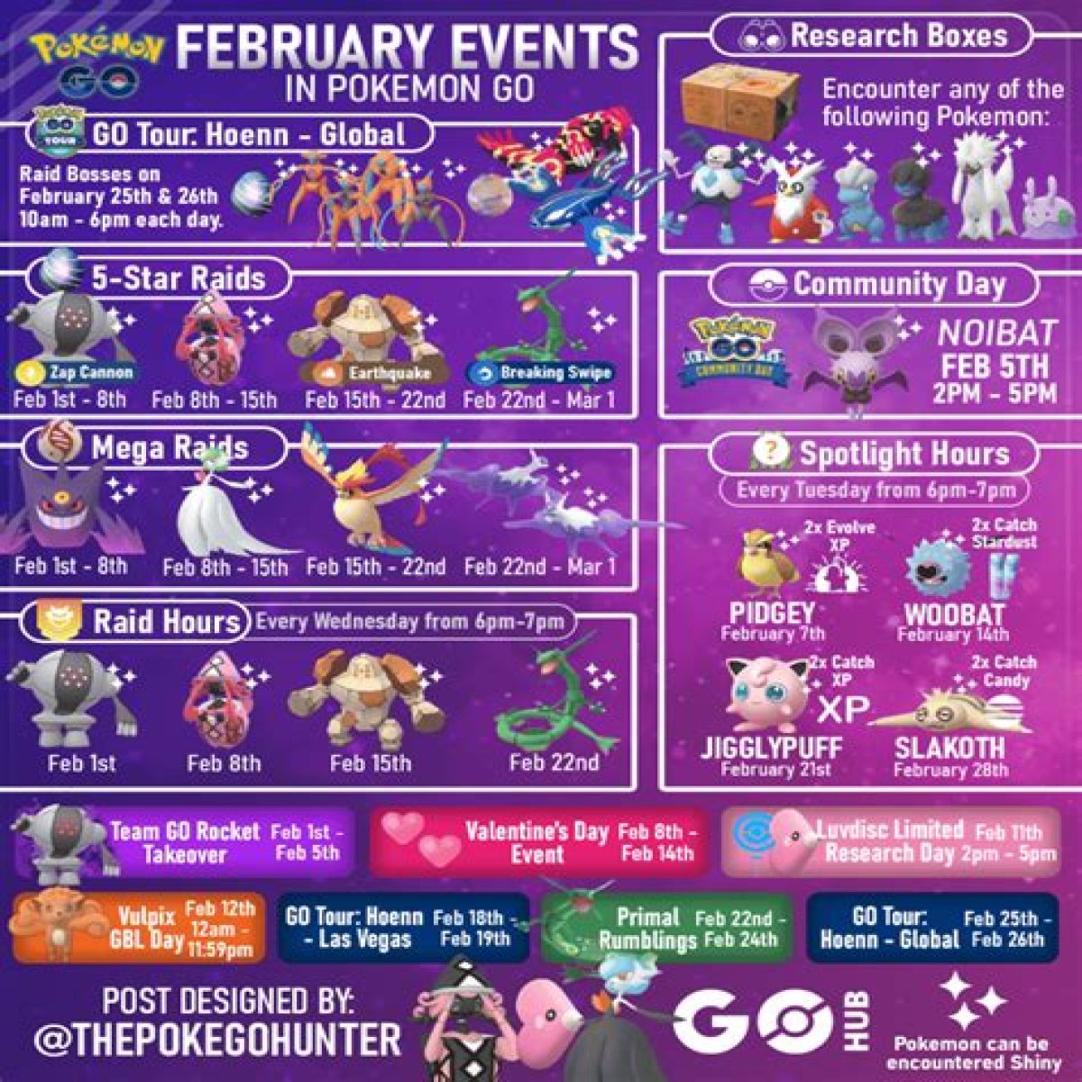 Pokemon Go Spotlight Hour schedule for June 2022